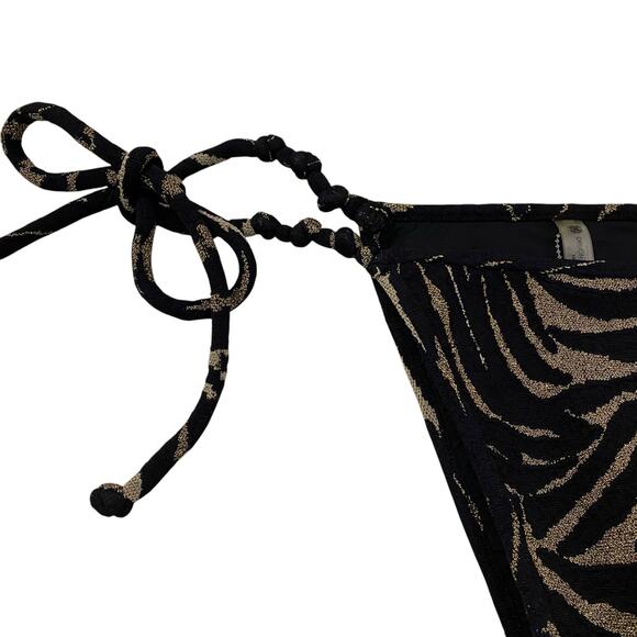 Devon Windsor Black and Tan Bikini Bottom - Picture 2 of 4